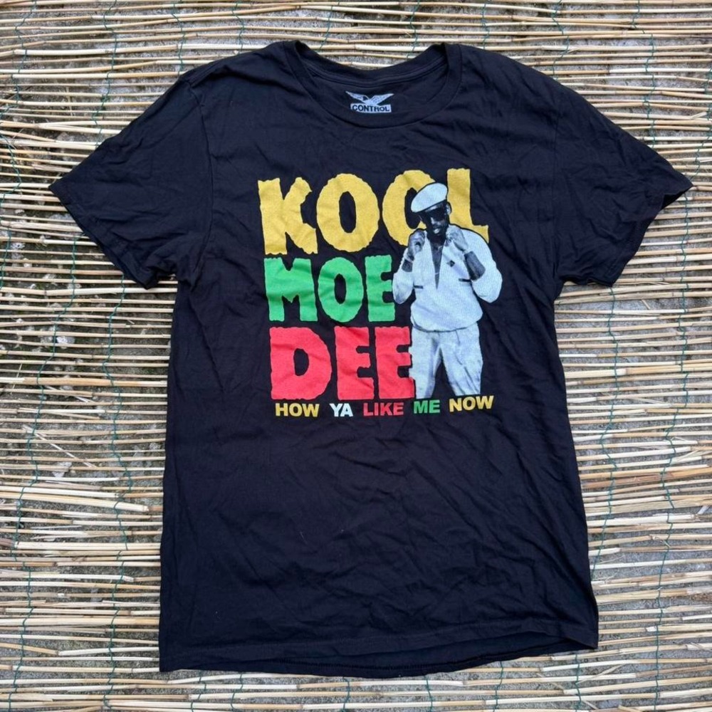 Kool Moe Dee Graphic Tee Black Rasta‎ Tshirt Size Small